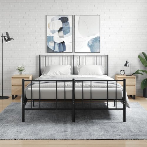 VidaXL Nočna omarica 2 kosa sonoma hrast 40x35x50 cm inženirski les Slike