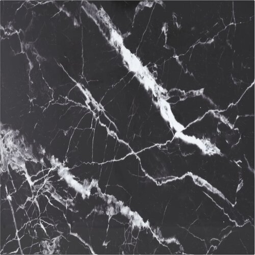 VidaXL Stolna ploča crna 70 x 70 cm 6 mm staklena s mramornim uzorkom Slike