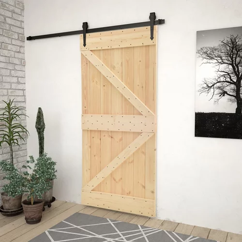  Vrata od masivne borovine 100 x 210 cm