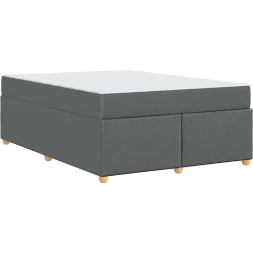 VidaXL Okvir kreveta s madracem Ostalo Tamno siva 160 x 200 cm tkanina Slike