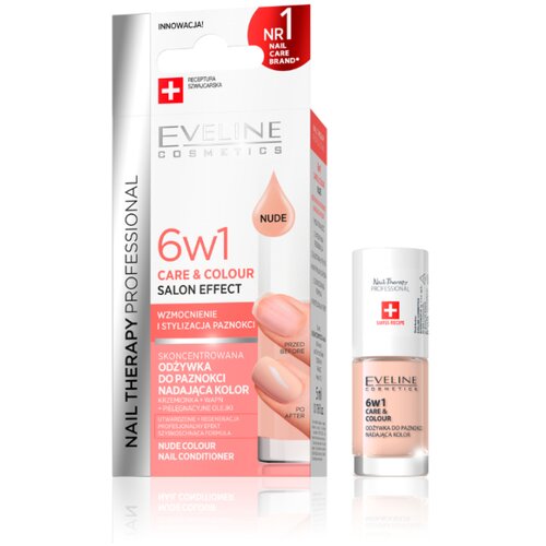 Eveline nail therapy 6in1 care&colour nude 5ml Slike