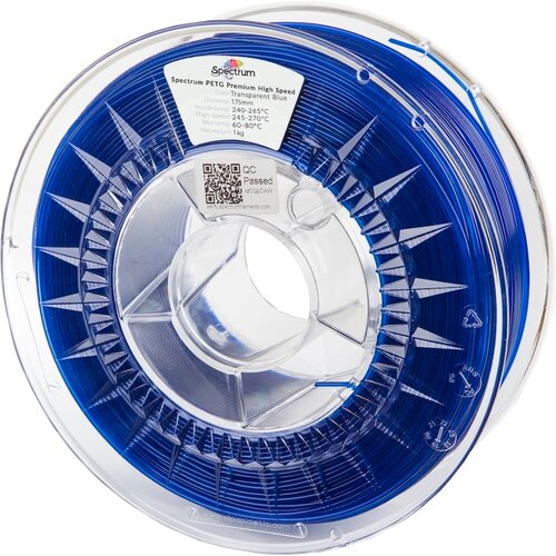 Spectrum PETG Premium High Speed Transparent Blue - 1,75 mm / 1000 g Slike