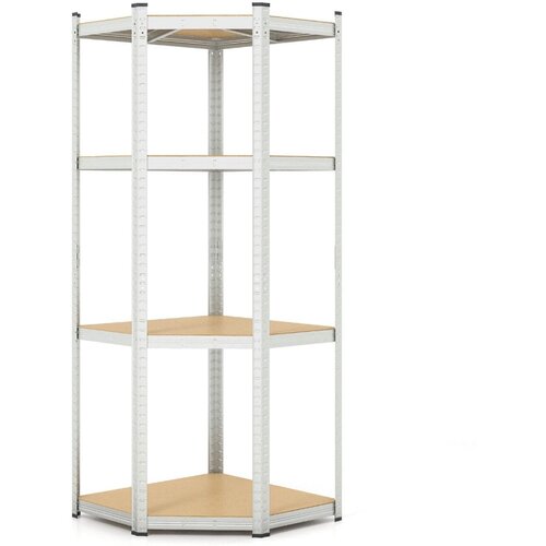 Costway 4-stopenjski vogalni regal Beli regal za shranjevanje, (5000008829) Cene