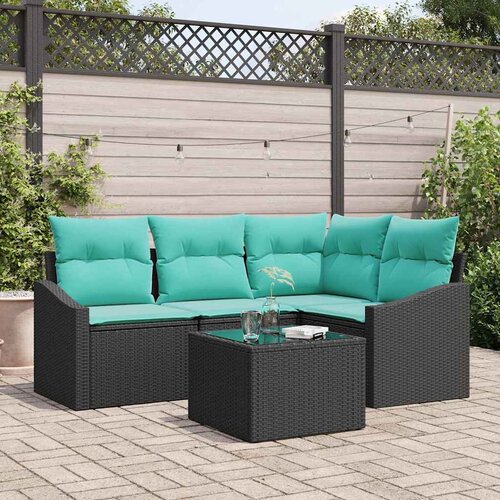  Set sofe 5 kom. Crna poliratan 178,5 x 123,5 x 85 cm Cene