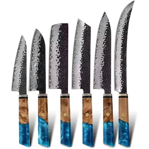  Set damašćanskih kuhinjskih noževa AI-37546 - Plava KP37546 Cene