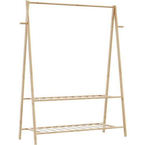 vidaXL Stojalo za oblačila s policami 132x45,5x150,5 cm bambus Cene