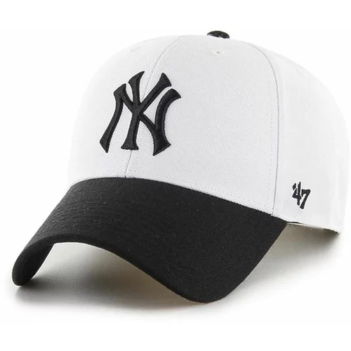 47 Brand Kapa sa šiltom MLB New York Yankees boja: bijela, s aplikacijom, B-SUMTT17WBP-WH