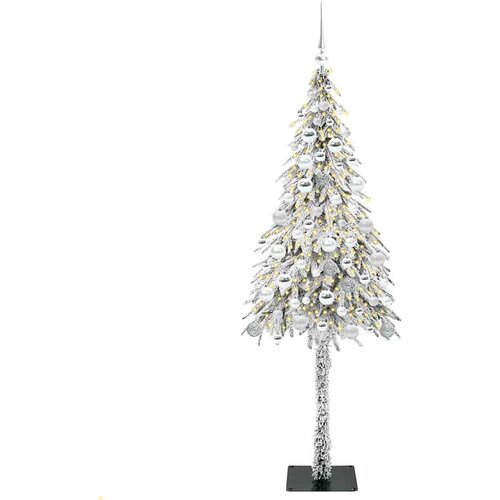 VidaXL Božićno drvce s 300 LED svjetlima Bijelo 180 cm PE i čelik Slike