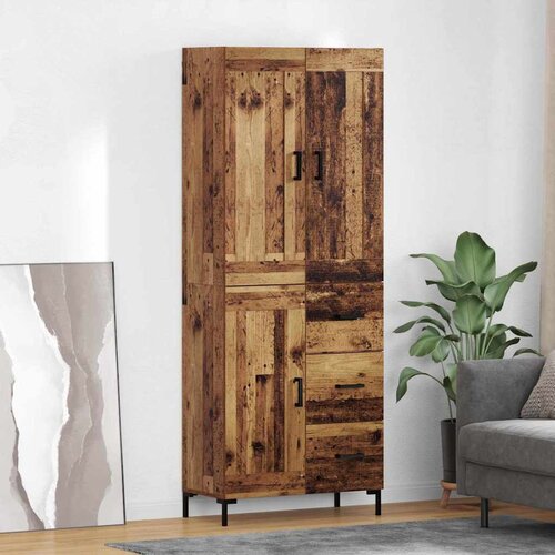 vidaXL Highboard Staro drvo 69,5 x 34 x 180 cm Konstruirano drvo Cijene
