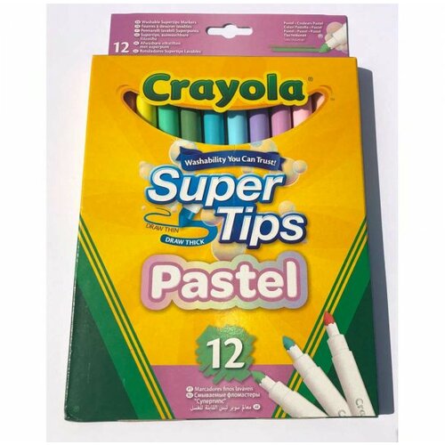 Crayola Pastelni Markeri Supertips 12 Kom Slike