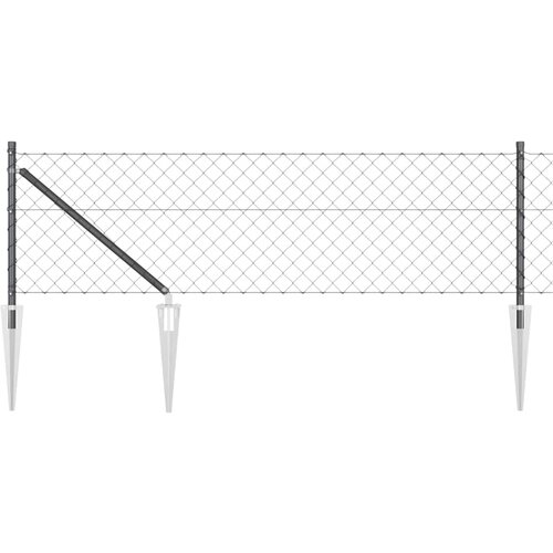 vidaXL Verižna Ograja s 13 klinastimi objemkami 0.4x25 m Galvanizirana Jekla Cene