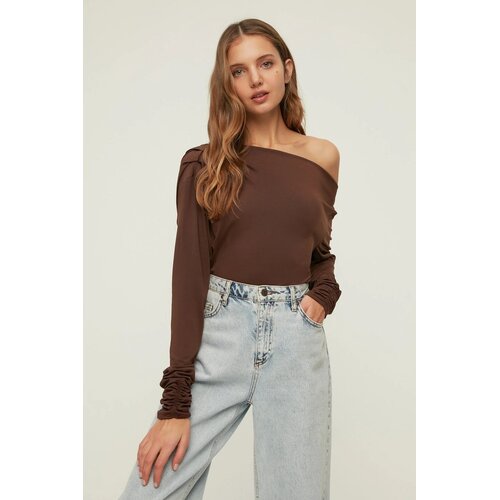 TRENDYOLMILLA Ženska bluza TWOAW21BZ1383, Braon Cene