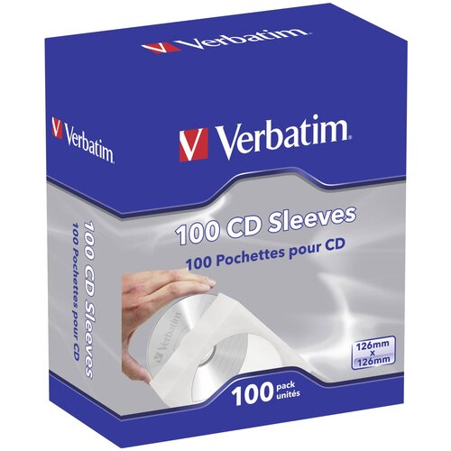 Verbatim CD / DVD Papierh&amp;uuml;lle Papersleeve 100 Pack Slike
