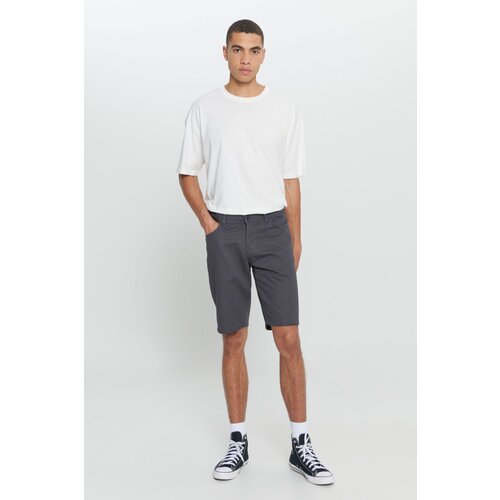 Altinyildiz classics Men's Anthracite Slim Fit Slim Fit Dobby Dobby 100% Cotton Casual Chino Shorts. Cene