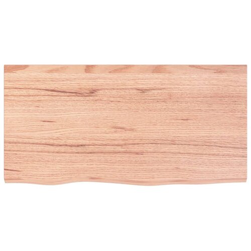  Zidna polica svjetlosmeđa 80x40x(2-4) cm obrađena hrastovina Slike