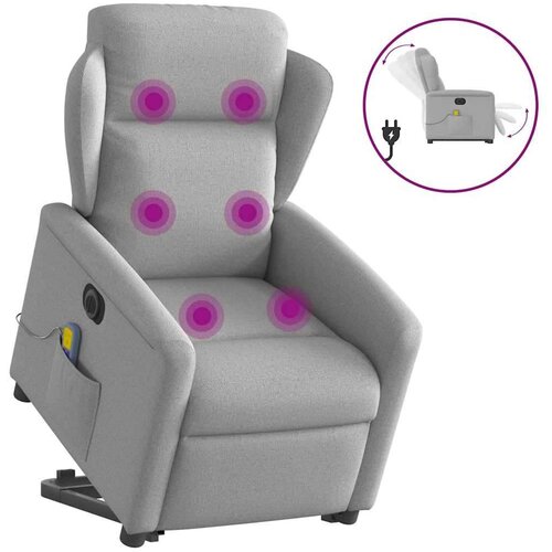 vidaXL Električni masažni naslonjač na podizanje tkanina oblačnosivi Cijene