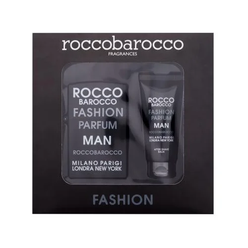 Roccobarocco Fashion Man set: EDT 75 ml + balzam po britju 100 ml za moške