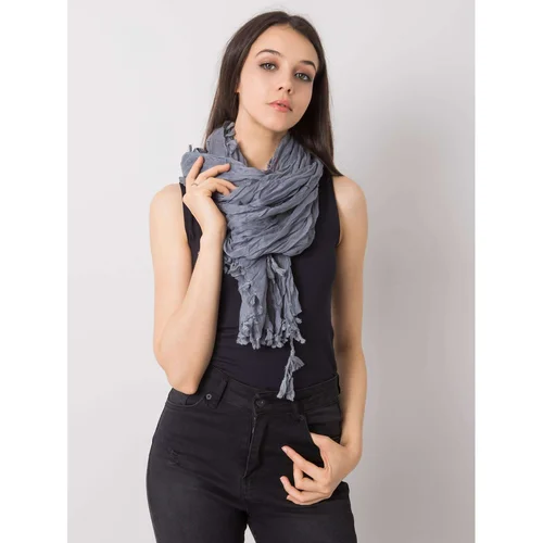 Fashionhunters Women's gray scarf with fringes