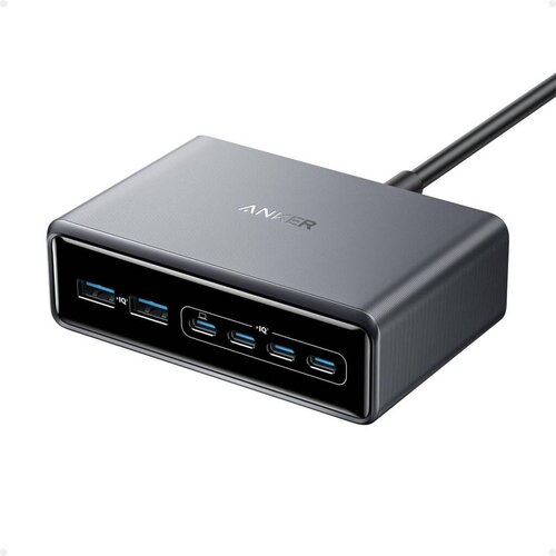 Anker Prime Stoni brzi punjač GaN, 200W, 6-portova (4xUSB-C i 2xUSB-A), Srebrni Cene
