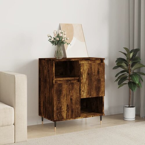  Komoda boja dimljenog hrasta 60 x 35 x 70 cm konstruirano drvo Cijene