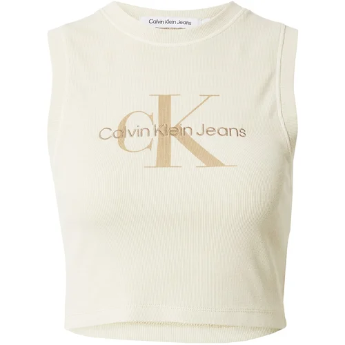 Calvin Klein Jeans Top 'MINERAL' bež / svetlo rjava