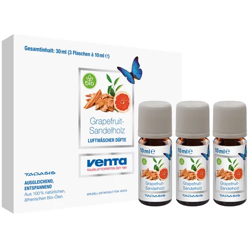 VENTA Bio-Duft Grapefruit-Sandelholz 3 Flaschen a´ 10 ml