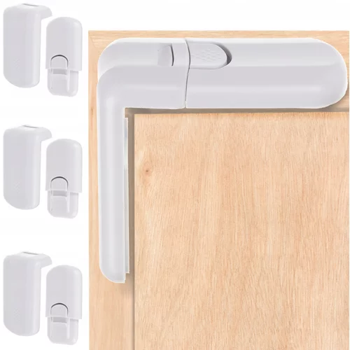 4x samolepilna ključavnica - zaščita predalov in vrat omaric