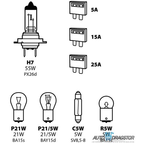 Lampa Accessories sijalica 12V garnitura H7 58157 Slike