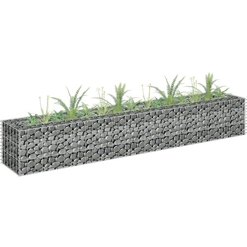 Furnova Visoka greda gabion pocinkano jeklo 180x30x30 cm, (21920113) Slike