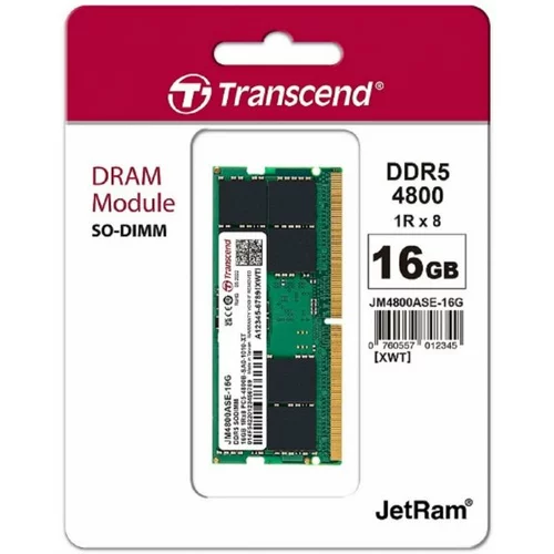 Transcend ram SODIMM DDR5 16GB 4800 , CL40, 1Rx8 2Gx8, JM480