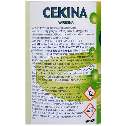 CEKINA Sredstvo za či&amp;scaron;ćenje IZBJELJIVAČ 1L Slike