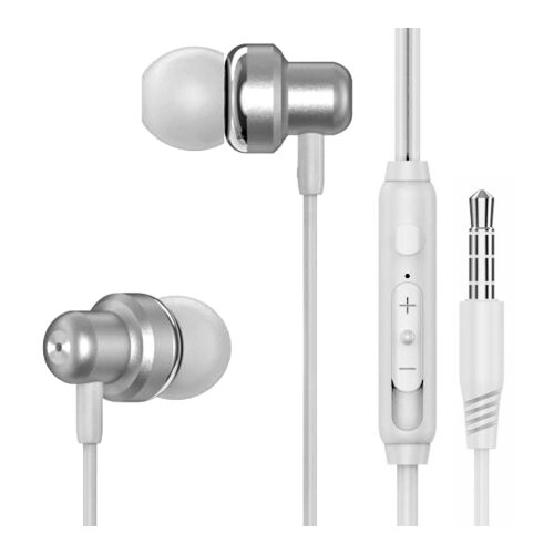 XO In-Ear Slu&amp;scaron;alice sa mikrofonom EP38 Silver Slike