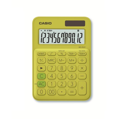Casio kalkulator ms 20 uc lime Slike