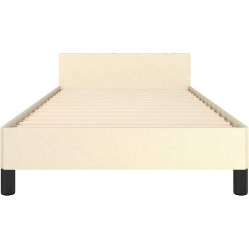  Okvir za krevet s uzglavljem bez madraca krem 80x200 cm Slike