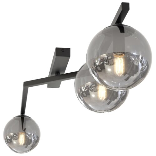  plafonska svetiljka naton 3xE14/10W/230V crna/zadimljena Slike