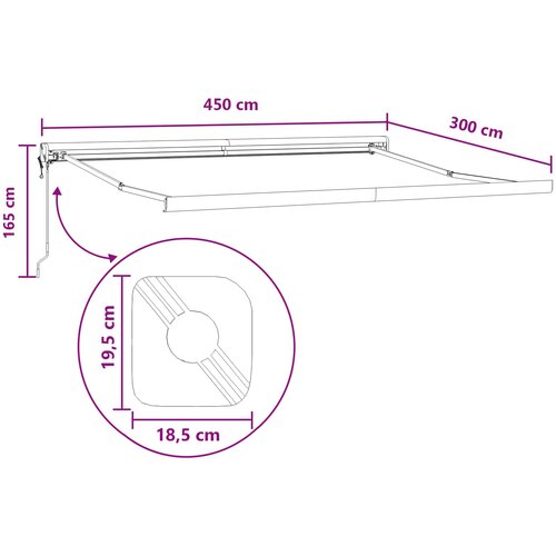  Povlačivi tende Svijetlo siva i bijela. 450 &amp;times; 300 cm Slike
