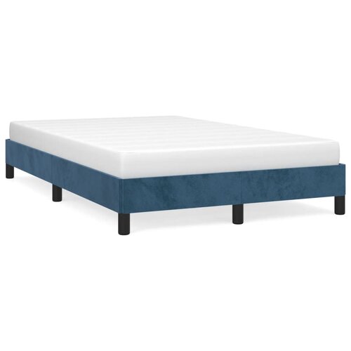 VidaXL Posteljni okvir temno moder 120x190 cm žamet Slike