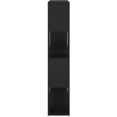 VidaXL Knjižna omara za razdelitev prostora črna 100x24x124 cm Slike