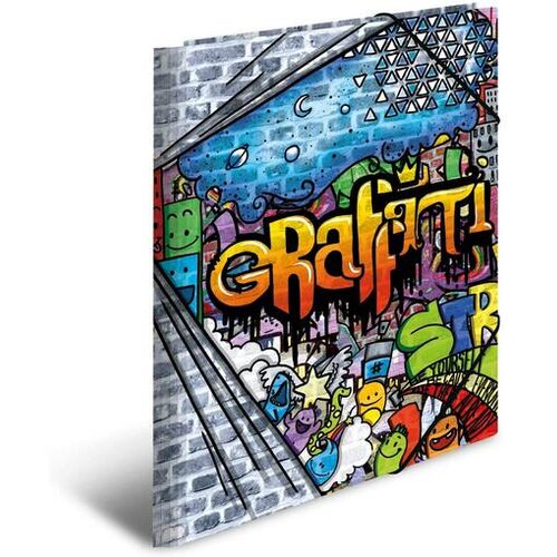 Herma Plastificirana fascikla sa gumicom Artline grafiti 240x320x15mm &amp;scaron;arena Slike