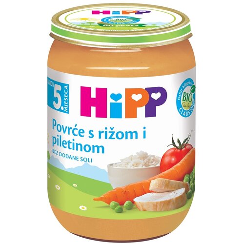 Hipp kašica povrće sa rižom i piletinom 190g Cene