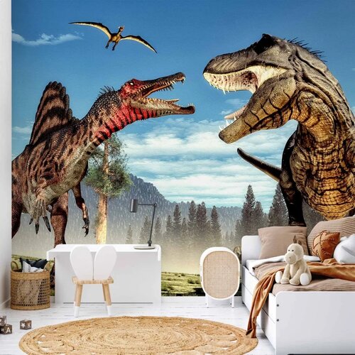  Foto tapeta - Fighting Dinosaurs 200x140 Standard Cene