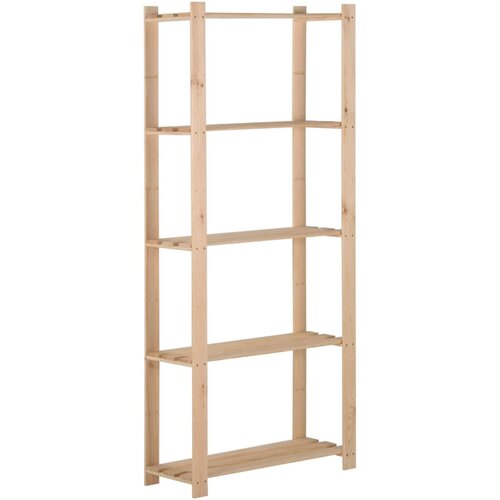 VidaXL 5-nadstropni regal s policami 80x28,5x170 cm trdna borovina Slike