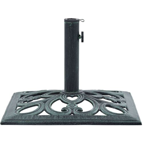 VidaXL Stalak za suncobran zeleni 12 kg 49 cm od lijevanog željeza Slike