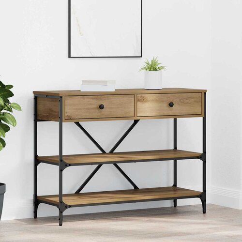  Konzolna stolica s ladicama Smeđa 100 x 34,5 x 75 cm boja drva Cijene