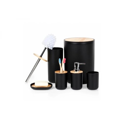Vilde 568053 - Set od 6 kupatilskih dodataka - Crni Cene
