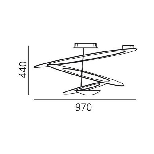 ARTEMIDE 1253120A - LED prigu&amp;scaron;iva stropna svetiljka PIRCE LED/44W/230V 3000K zlatna Slike