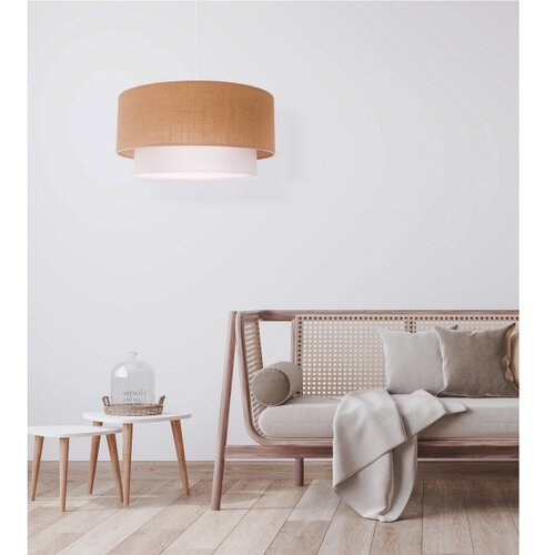  Duolla - Luster na sajli BOHO 1x E27/40W/230V, prečnik 45 cm, bež/bela Slike