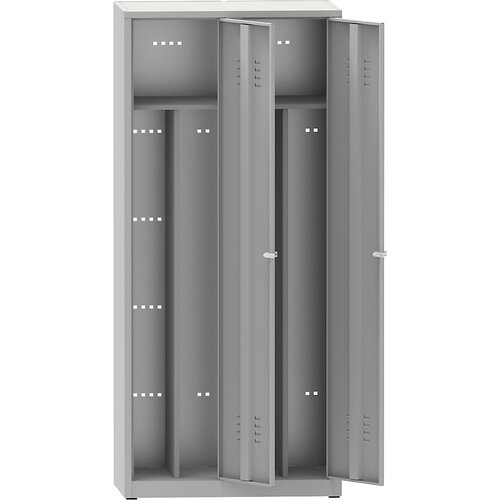  garderobna omara, vxšxg 1800 x 800 x 500 mm, 2 predelka, svetlo sive barve Cene