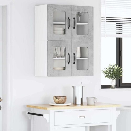  Zidni kuhinjski ormarić 2 pcs Betonski sivi 60 x 31 x 40 cm Slike