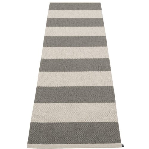 Pappelina antracitno siv/kremno bel zunanji in notranji tekač 70x225 cm bob charcoal linen &amp;ndash; Slike